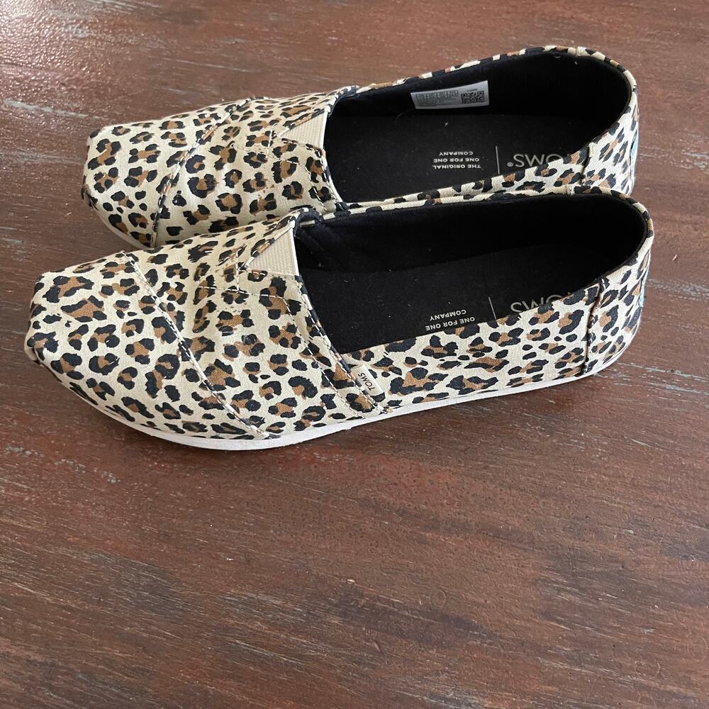 TOMS Women's Animal Print Espadrille Shoes Size 7.5 - Picture 4 of 7